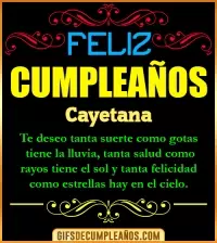 GIF Frases de Cumpleaños Cayetana